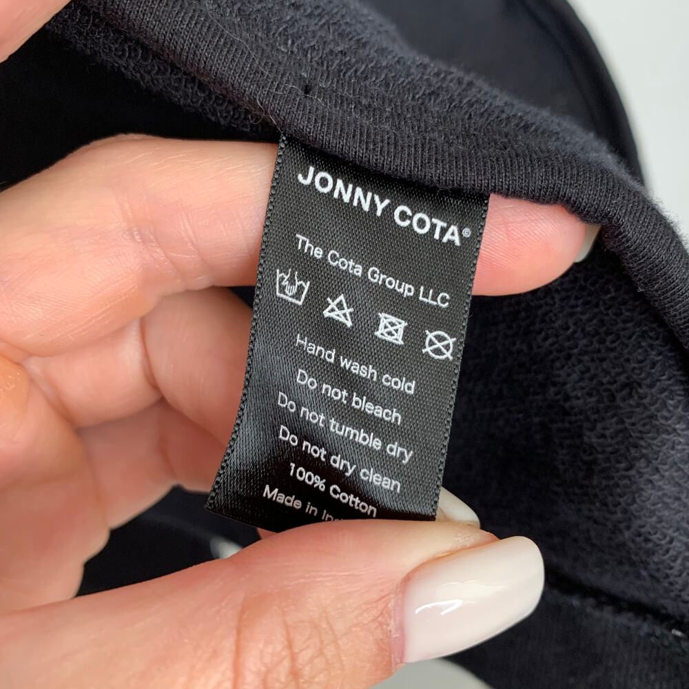 Jonny Cota Draped Hoodie in Black Bandana Open Front Women’s Small - Picture 10 of 14